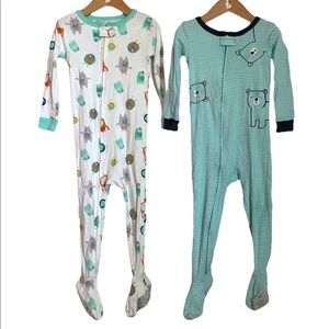 Carter’s Baby Toddler Footie Pajama Bundle in Neutral Colors Size 24 MOS/ 2T